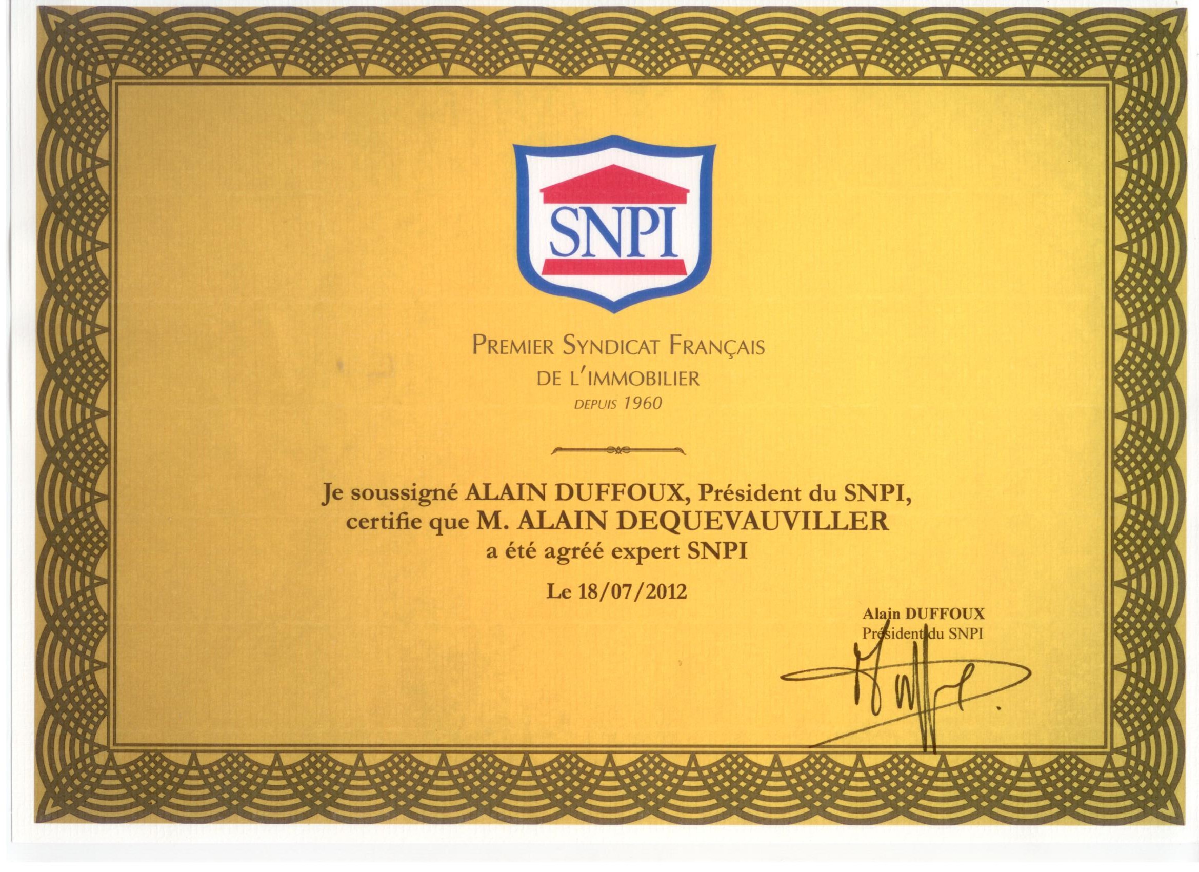 Illustration de Alain DEQUEVAUVILLER Cimm Immobilier